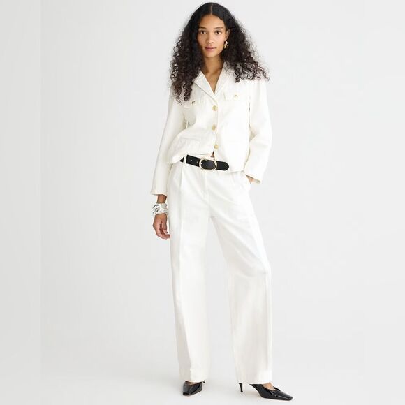 NWT J. Crew Wide-leg essential jean in white - Picture 7 of 15